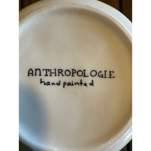 Anthropologie Monogram Letter "K" Hand Painted Yellow Ceramic Coffee/Tea - Picture 9 of 9